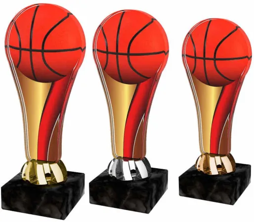 Akrylátová trofej ACL2100M15 | Basketball Výška cm: 15,5, Barva: stříbro