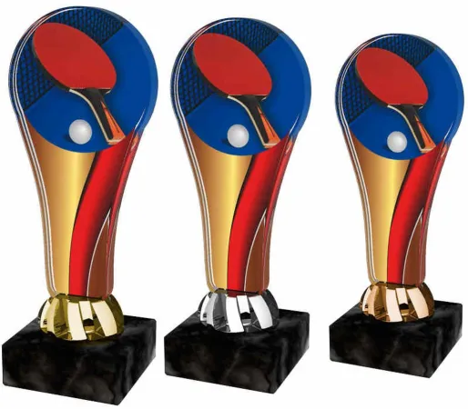 Akrylátová trofej ACL2100M19 | Stolní tenis Výška cm: 16,5, Barva: stříbro