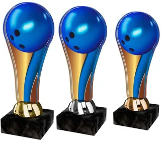 Akrylátová trofej ACL2100M21 | Bowling Výška cm: 15,5, Barva: zlato