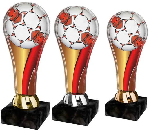 Akrylátová trofej ACL2100M23 | Futsal Výška cm: 16,5, Barva: stříbro