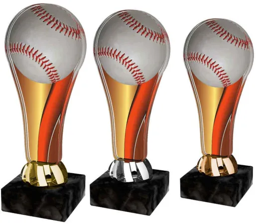 Akrylátová trofej ACL2100M25 | Baseball Výška cm: 15,5, Barva: stříbro
