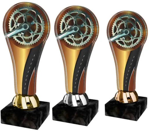 Akrylátová trofej ACL2100M35 | Cyklistika Výška cm: 15,5, Barva: zlato