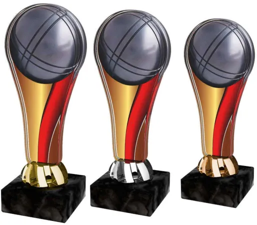 Akrylátová trofej ACL2100M36 | Petanque Výška cm: 16,5, Barva: bronz