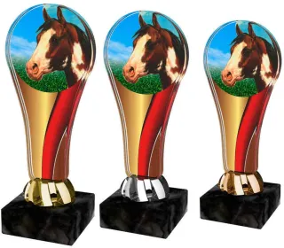 Akrylátová trofej ACL2100M37 | Jezdectví Výška cm: 15,5, Barva: zlato