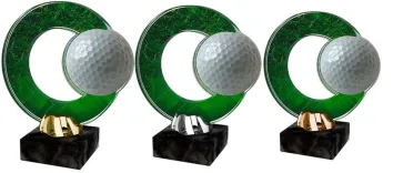 Akrylátová trofej ACL2101M12 | Golf Výška cm: 12, Barva: stříbro