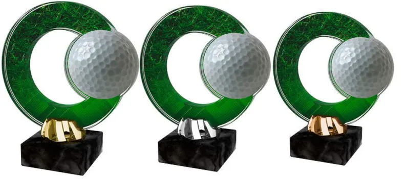 Akrylátová trofej ACL2101M12 | Golf Výška cm: 13, Barva: stříbro