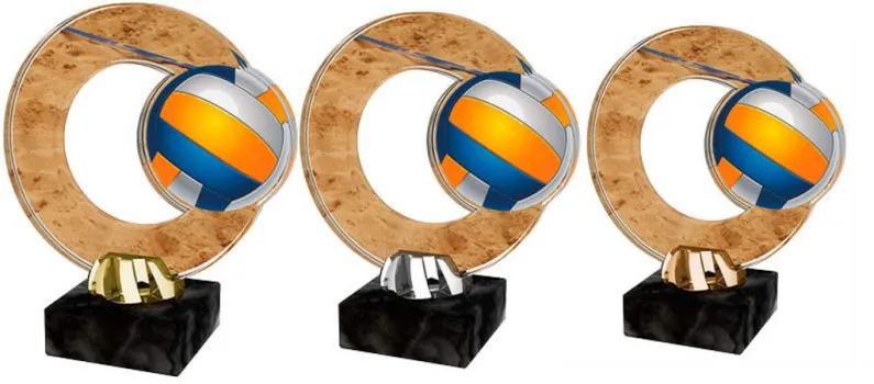 Akrylátová trofej ACL2101M18 | Volejbal Výška cm: 14,5, Barva: zlato