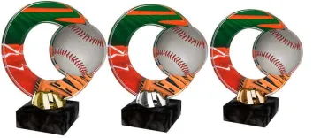 Akrylátová trofej ACL2101M20 | Baseball Výška cm: 12, Barva: stříbro