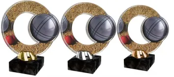 Akrylátová trofej ACL2101M22 | Petanque Výška cm: 12, Barva: stříbro