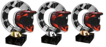Akrylátová trofej ACL2101M38 | Motorsport Výška cm: 13, Barva: stříbro