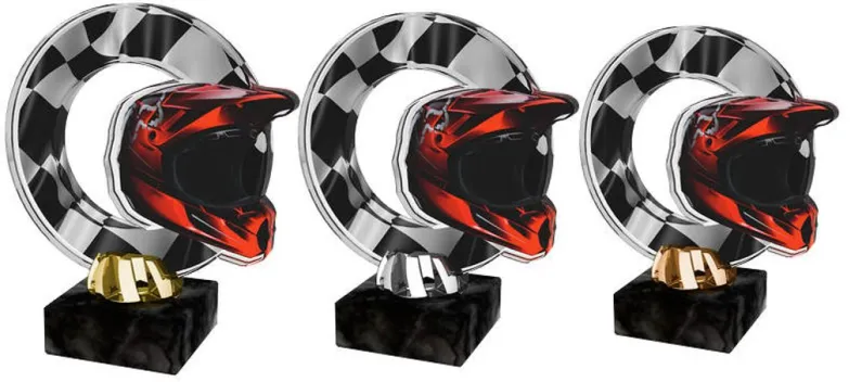 Akrylátová trofej ACL2101M38 | Motorsport Výška cm: 12, Barva: bronz