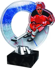 Akrylátová trofej ACL2101M45 | Hokej Výška cm: 14,5, Barva: stříbro