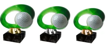 Akrylátová trofej ACL2102M14 | Golf Výška cm: 12, Barva: zlato