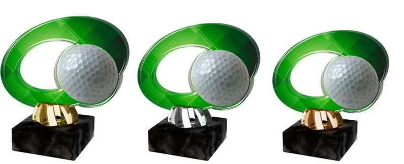Akrylátová trofej ACL2102M14 | Golf Výška cm: 13, Barva: zlato