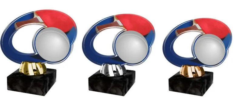 Akrylátová trofej ACL2102M15 | Stolní tenis Výška cm: 12, Barva: stříbro