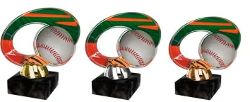 Akrylátová trofej ACL2102M22 | Baseball Výška cm: 12, Barva: bronz