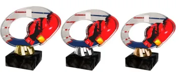 Akrylátová trofej ACL2102M23 | Bojová umění Výška cm: 12, Barva: bronz