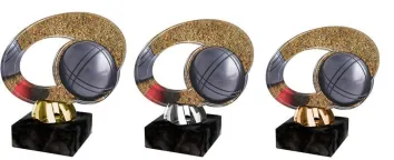 Akrylátová trofej ACL2102M24 | Petanque Výška cm: 13, Barva: stříbro