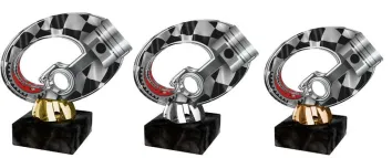 Akrylátová trofej ACL2102M39 | Motorsport Výška cm: 13, Barva: stříbro
