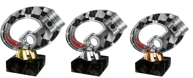 Akrylátová trofej ACL2102M39 | Motorsport Výška cm: 12, Barva: stříbro