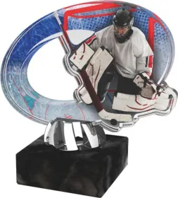 Akrylátová trofej ACL2102M47 | Hokej Výška cm: 13, Barva: zlato