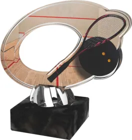 Akrylátová trofej ACL2102M48 | Squash Výška cm: 12, Barva: stříbro