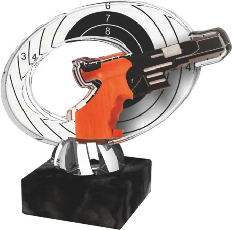 Akrylátová trofej ACL2102M49 | Střelba Výška cm: 12, Barva: bronz