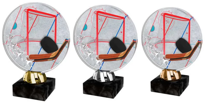 Akrylátová trofej ACL2103M10 | Hokej Výška cm: 14, Barva: bronz