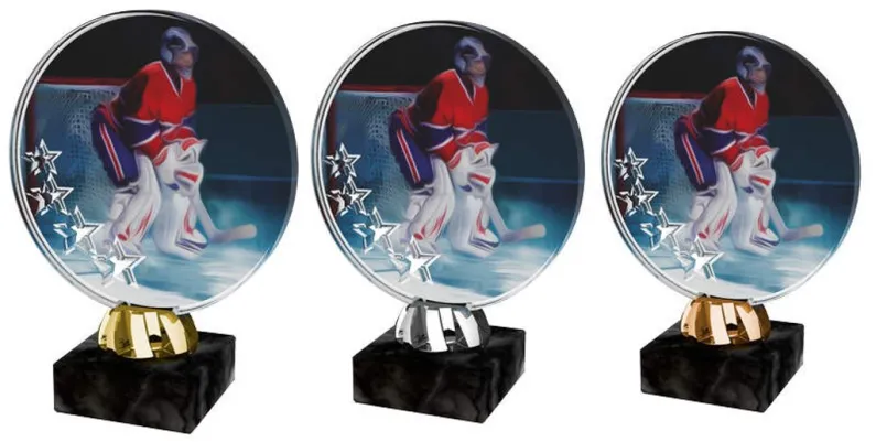 Akrylátová trofej ACL2103M11 | Hokej Výška cm: 15, Barva: stříbro