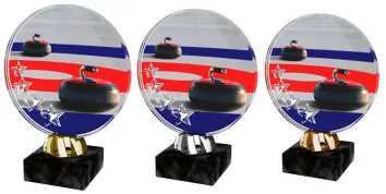 Akrylátová trofej ACL2103M22 | Curling Výška cm: 13, Barva: zlato