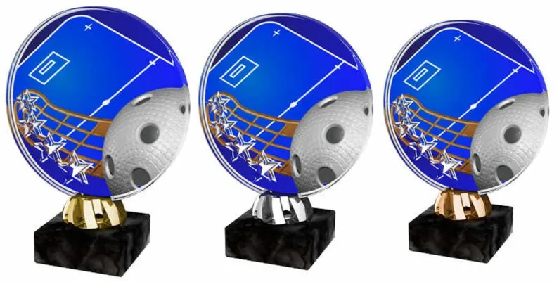 Akrylátová trofej ACL2103M23 | Florbal Výška cm: 13, Barva: zlato