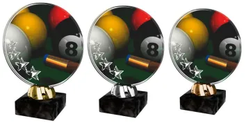 Akrylátová trofej ACL2103M28 | Billiard Výška cm: 14, Barva: zlato