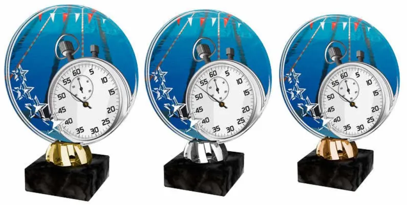 Akrylátová trofej ACL2103M32 | Plavání Výška cm: 14, Barva: zlato