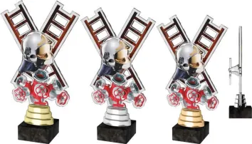 Akrylátová trofej ACTRH02 | Hasiči Výška: 19,5 cm, Barva: stříbro
