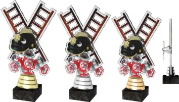 Akrylátová trofej ACTRH03 | Hasiči Výška: 20,5 cm, Barva: zlato