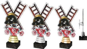 Akrylátová trofej ACTRH04 | Hasiči Výška: 21,5 cm, Barva: bronz