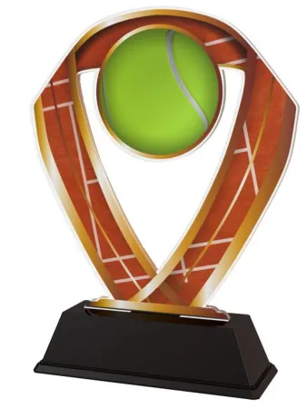 Akrylátová trofej ACRC001M02 | Tenis Výška cm: 18, Barva: zlato