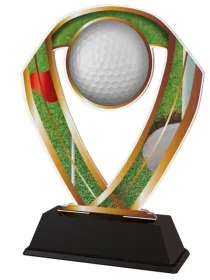 Akrylátová trofej ACRC001M03 | Golf Výška cm: 16, Barva: stříbro