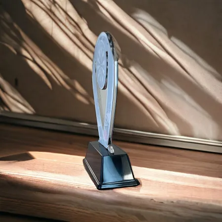 Akrylátová trofej ACRC001M05 | Šipky Výška cm: 16, Barva: stříbro