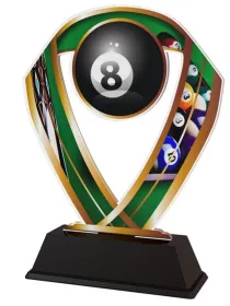 Akrylátová trofej ACRC001M07 | Billiard Výška cm: 16, Barva: bronz