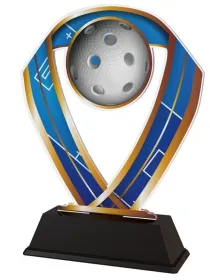 Akrylátová trofej ACRC001M09 | Florbal Výška cm: 18, Barva: bronz