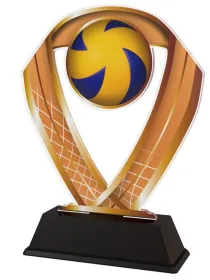 Akrylátová trofej ACRC001M13 | Volejbal Výška cm: 17, Barva: zlato