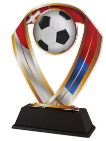 Akrylátová trofej ACRC001M14 | Fotbal Výška cm: 17, Barva: zlato