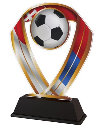 Akrylátová trofej ACRC001M14 | Fotbal Výška cm: 17, Barva: zlato