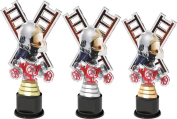 Akrylátová trofej ACTCH04 | Hasiči Výška cm: 32, Barva: zlato