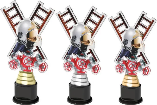 Akrylátová trofej ACTCH04 | Hasiči Výška cm: 32, Barva: bronz