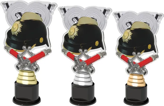 Akrylátová trofej ACTCH09 | Hasiči Výška cm: 28, Barva: zlato