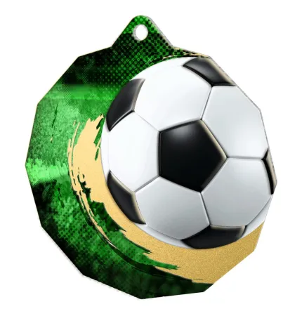 Kovová medaile MDM03M01 | Fotbal Stuha: ST15, MD průměr: 5, Barva: bronz