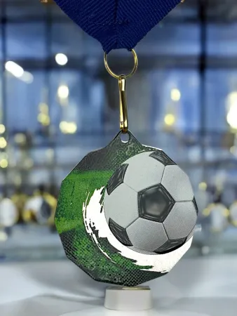 Kovová medaile MDM03M01 | Fotbal Stuha: ST15, MD průměr: 5, Barva: bronz
