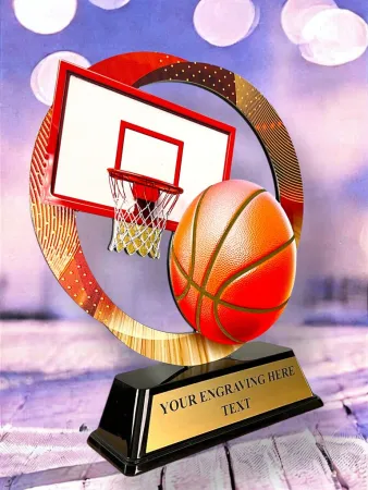 Kovová trofej SAM02M02 | Basketball Výška cm: 17, Barva: bronz